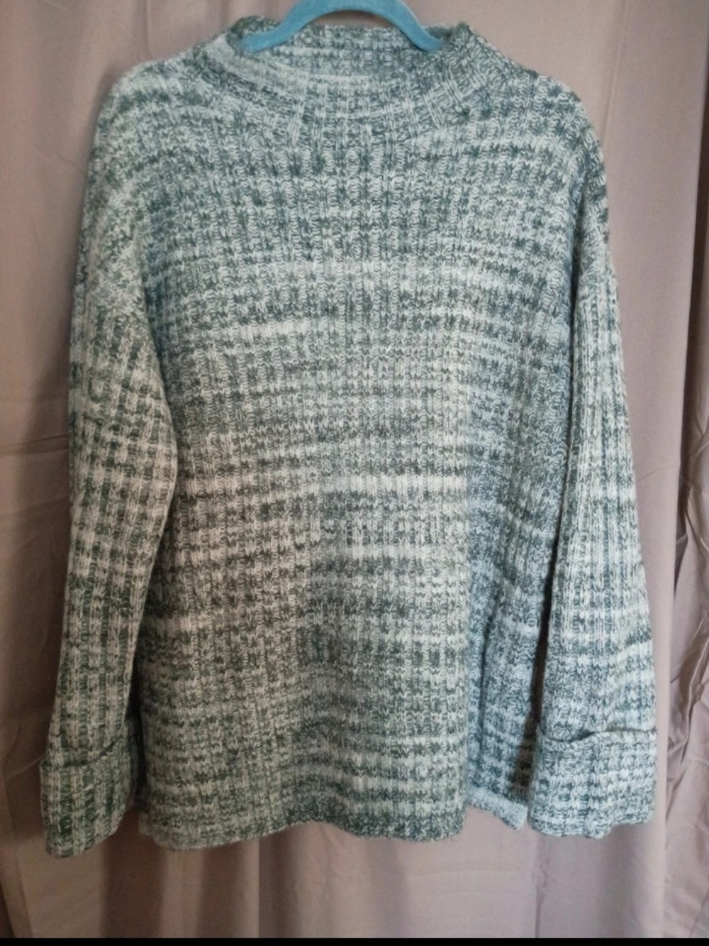 Old Navy Green Marled Crewneck Sweater